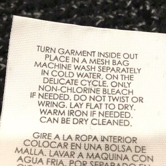 Cabi 3530 Black Gray Marled Stripe Knit Lagenlook Open Cloak Cardigan Sweater - Picture 16 of 16